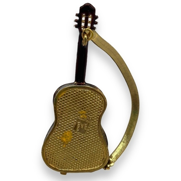 Work of Art Enameled Acoustic Guitar Keepsake Box w/ Display Stand - Picture 11 of 11